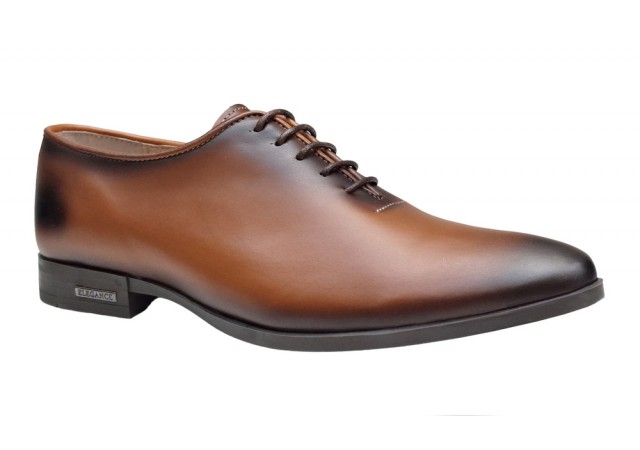Pantofi eleganti pentru barbati, piele naturala, maro coniac - GKR71M